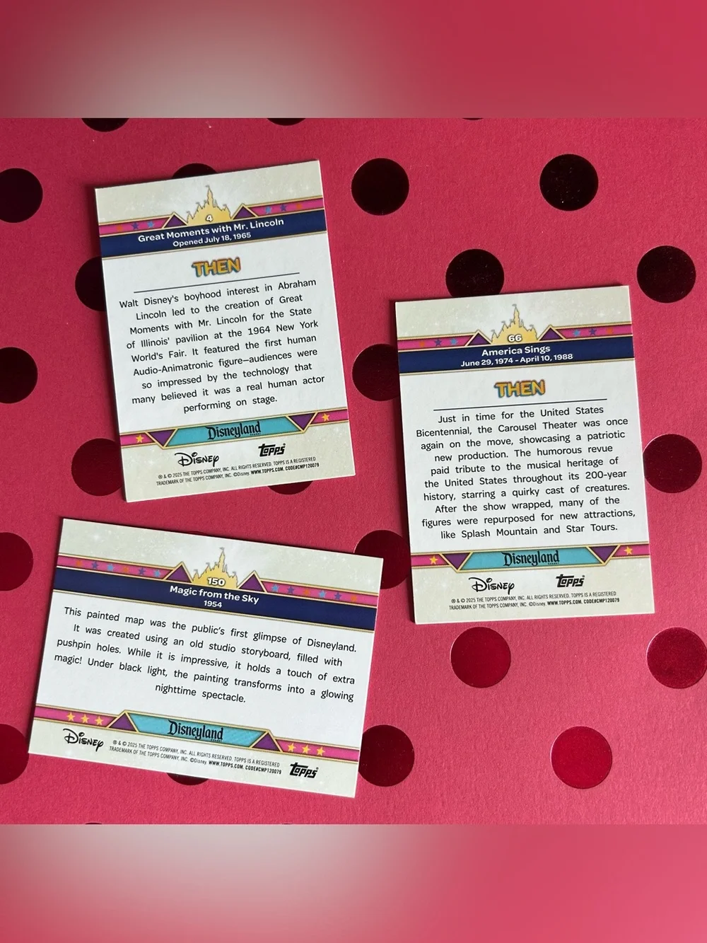 Topps Disneyland 70th Anniversary 3-Card Bundle